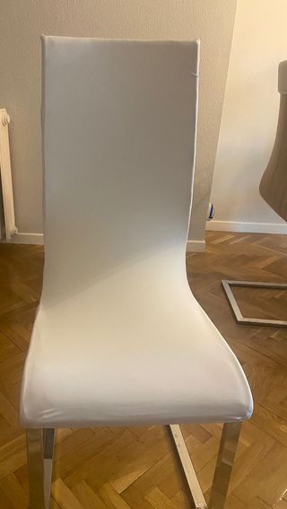 4 Sillas Comedor Blancas Metal