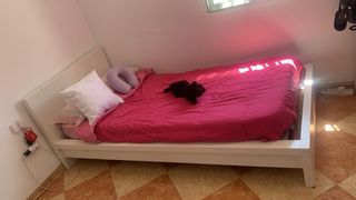 Cama Ikea Malm 90cm Blanca