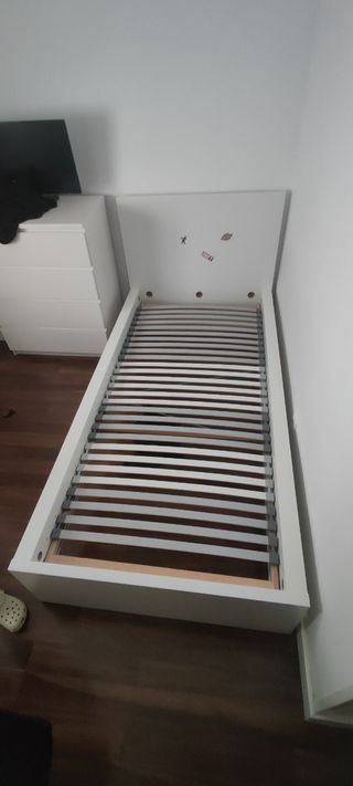 Cama Ikea Malm 90cm Blanca