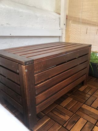 Baúl madera exterior Ikea