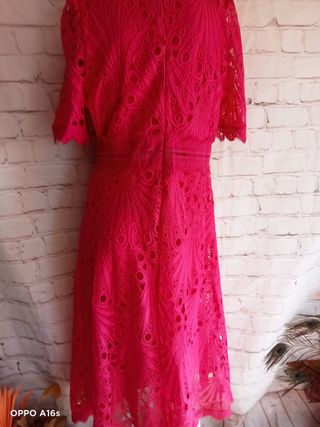Vestido fiesta rosa T- L nuevo LE-3