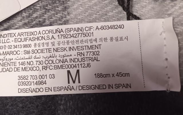 Bufanda cuadros Stradivarius beige-marrón