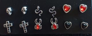 Pendientes punk rock góticos