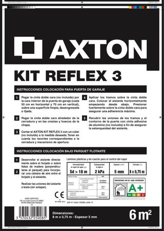 Axton Kit Reflect 3 - Aislante térmico (4 metros)