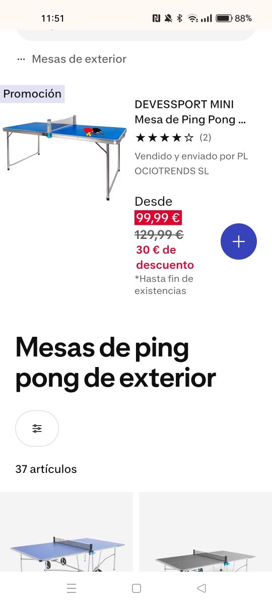 Mini Mesa Ping Pong Plegable + Accesorios