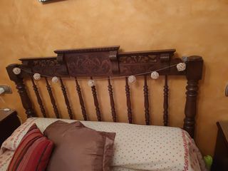 Cama madera antigua - 100 años