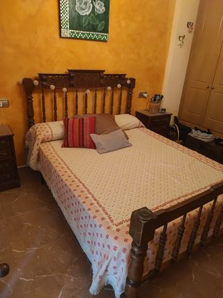 Cama madera antigua - 100 años