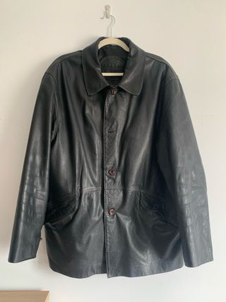 Blazer cuero negro vintage