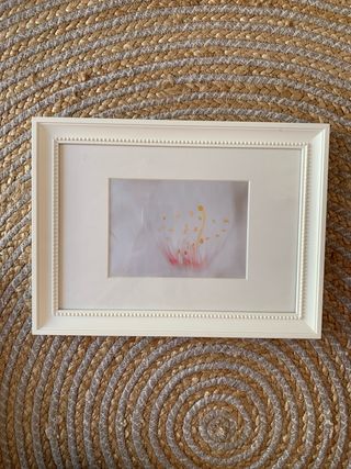 Foto flor blanca con marco