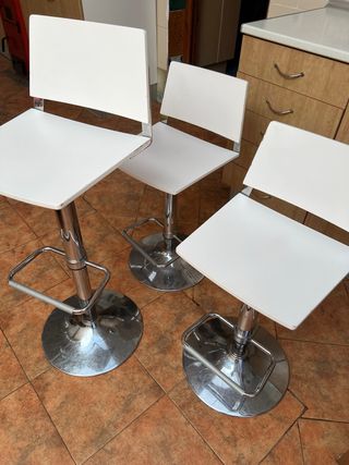 4 Taburetes cocina blancos