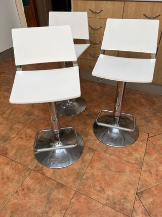 4 Taburetes cocina blancos