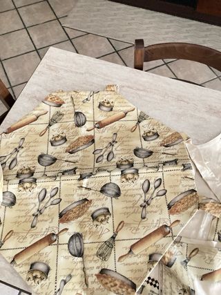 Set grembiuli cucina beige - Cotone
