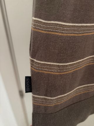 Jersey Hugo Boss rayas marrón beige