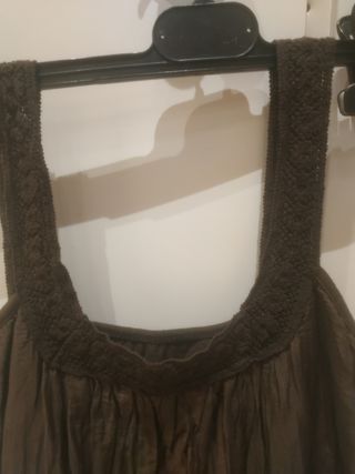 Vestito marrone - spalline in pizzo