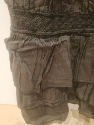 Vestito marrone - spalline in pizzo