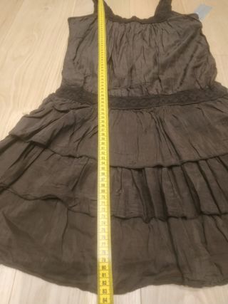 Vestito marrone - spalline in pizzo