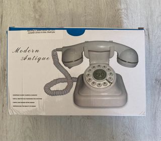 Teléfono audio libro  retro azul turquesa