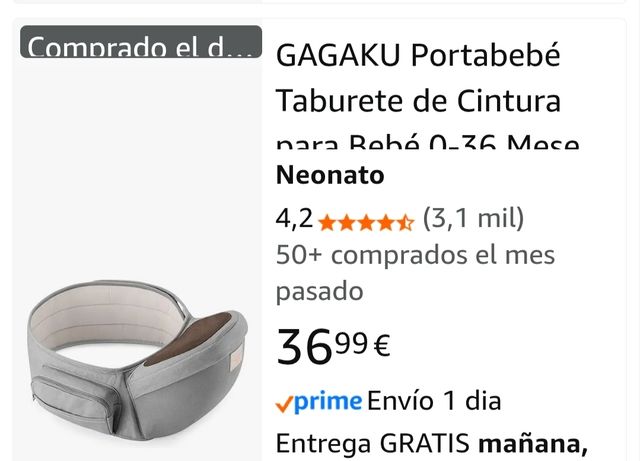 Portabebés - Asiento bebé