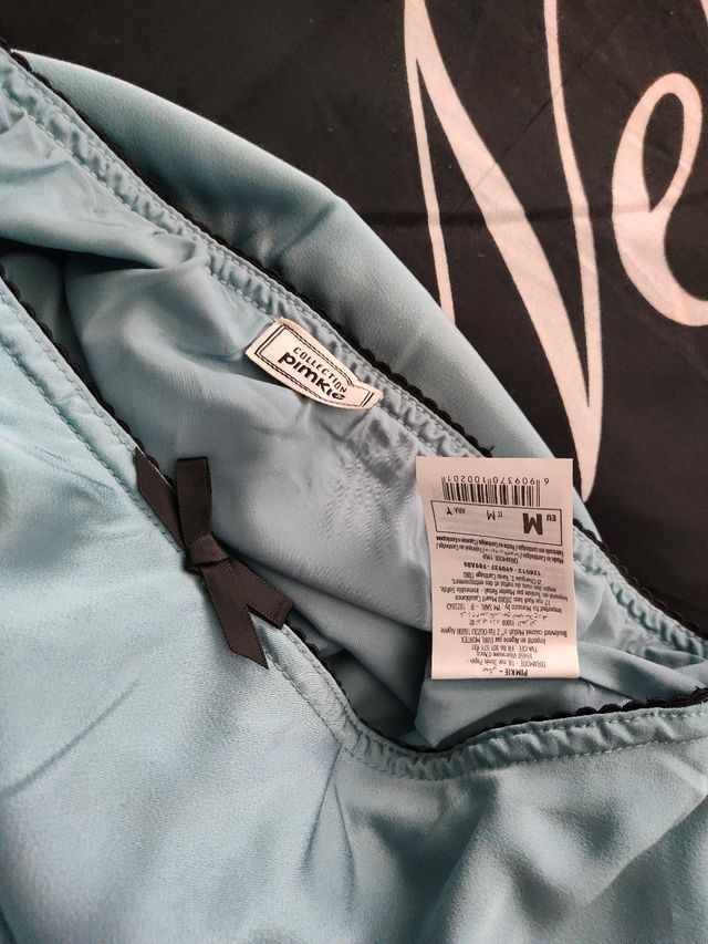 Falda midi azul Pimkie - Satén