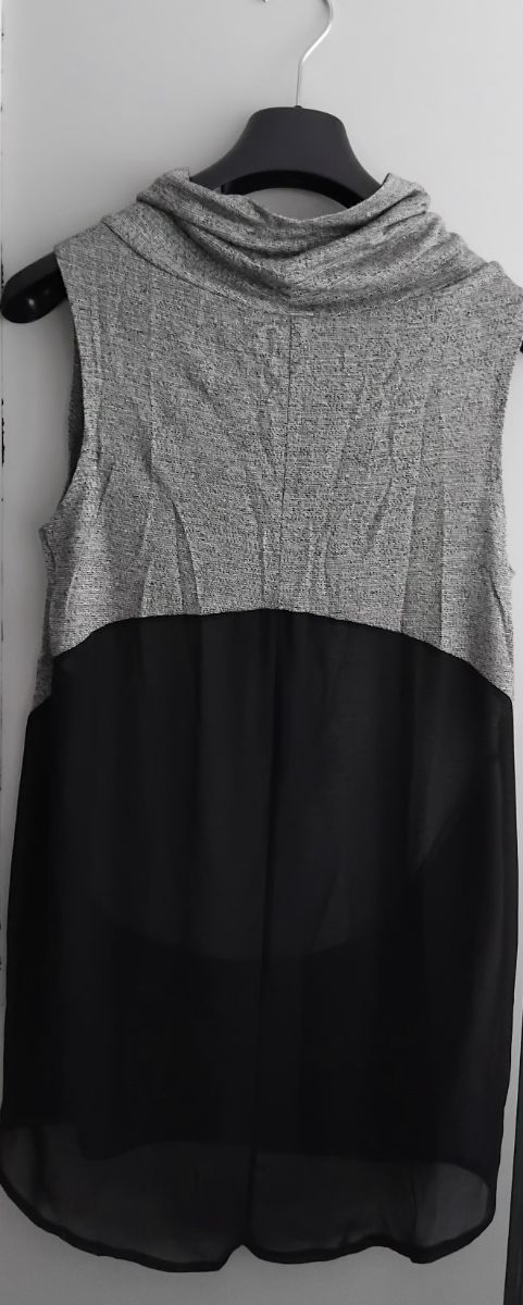 Blusa Nuna Lie Grigio-Nero