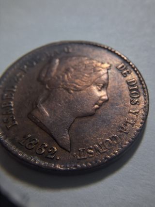 Moneda 10 Céntimos de Real Isabel II 1862 EBC