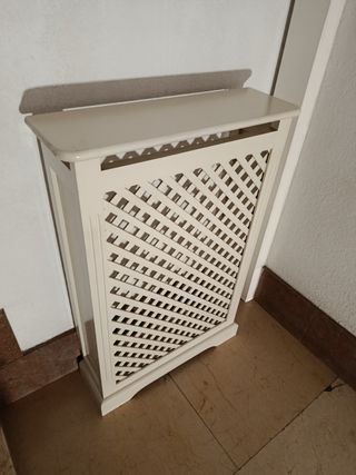 Cubreradiador madera blanco roto