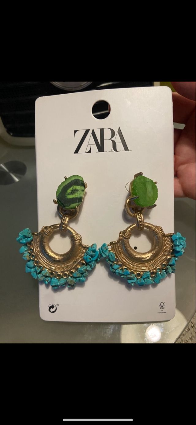 Pendientes Zara - Verde & Turquesa