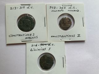 3 Monedas Romanas - Constantinvs I, II & Licinius