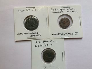 3 Monedas Romanas - Constantinvs I, II & Licinius