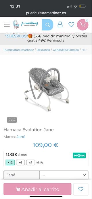 Hamaca Jane Evolution - Bebé