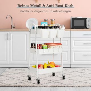 Carrito organizador blanco - 3 niveles