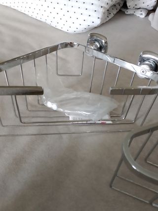 2 Soportes ducha acero inoxidable