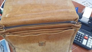 Borsa vintage marrone chiaro