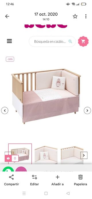 Cuna convertible cama, colchón y complementos
