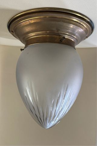 Aplique techo latón-cristal tallado