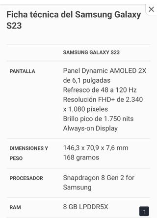 Samsung Galaxy S23 128GB - Negro