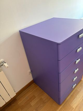 Cómoda 6 cajones morada