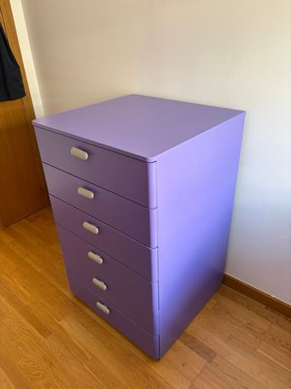 Cómoda 6 cajones morada