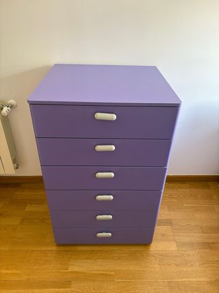 Cómoda 6 cajones morada