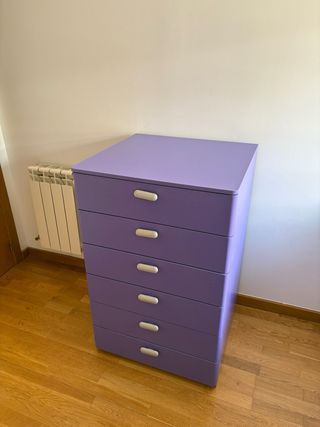 Cómoda 6 cajones morada