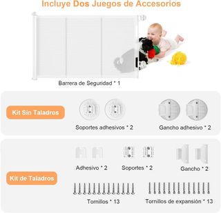 Puerta seguridad bebé extensible 0-150cm