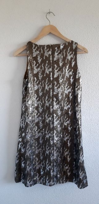 Vestido Pull&Bear fiesta dorado nuevo con etiqueta