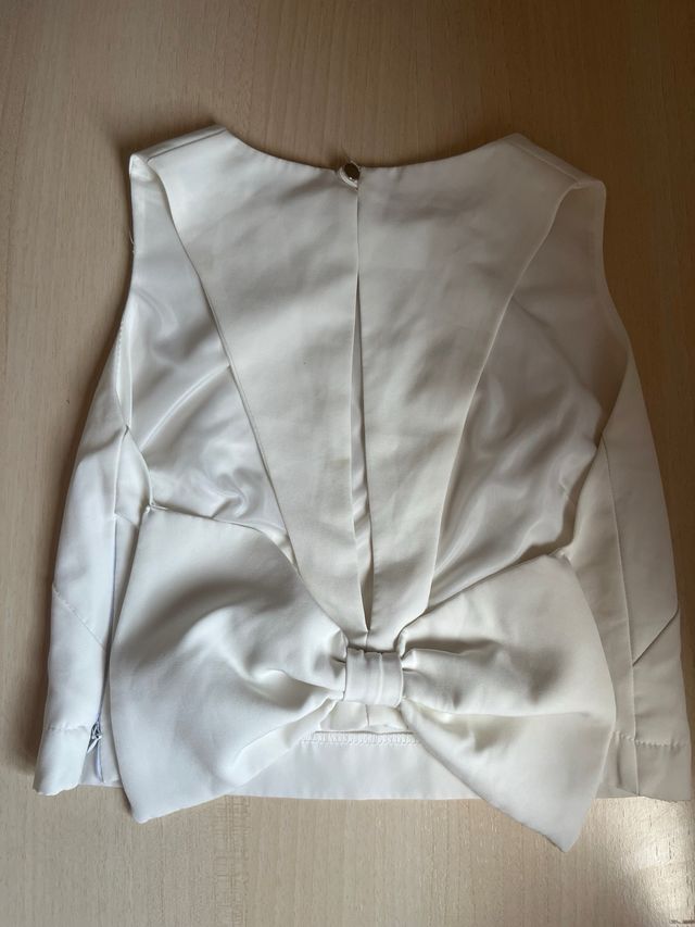 Top blanco Sesam - sin mangas