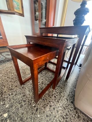 Juego 3 Mesas Madera Salón