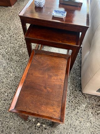 Juego 3 Mesas Madera Salón