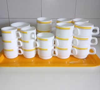 Juego 25 Tazas Arcopal Vintage apilables