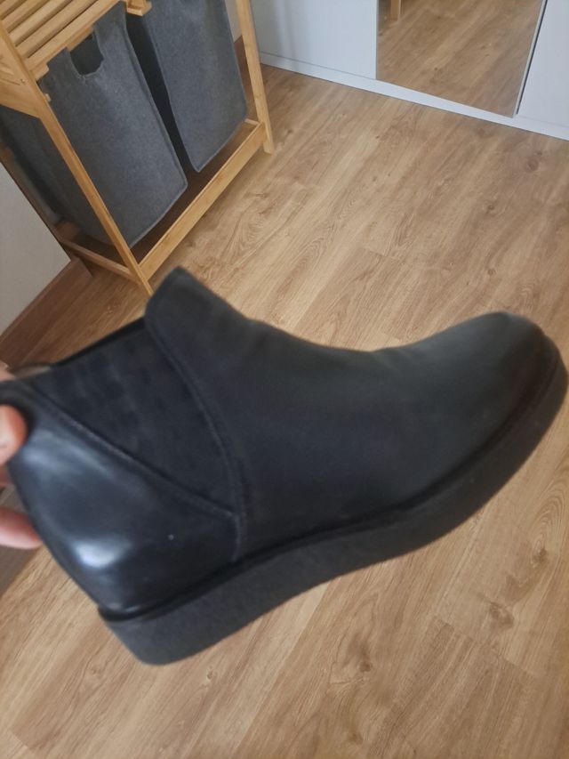 Botines Unisa negros - tacón bajo