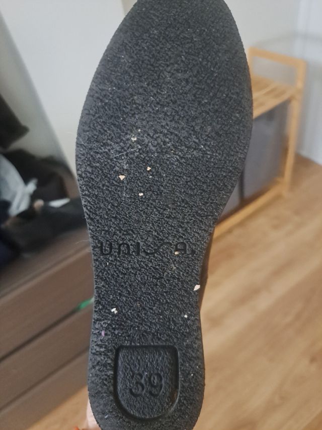 Botines Unisa negros - tacón bajo