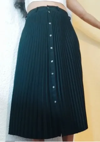 Falda plisada negra XS