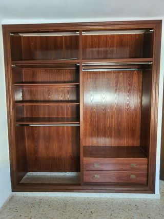 Armario empotrado madera 2 puertas